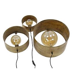 Foto van Wandlamp set van 3 chez rond oud goud