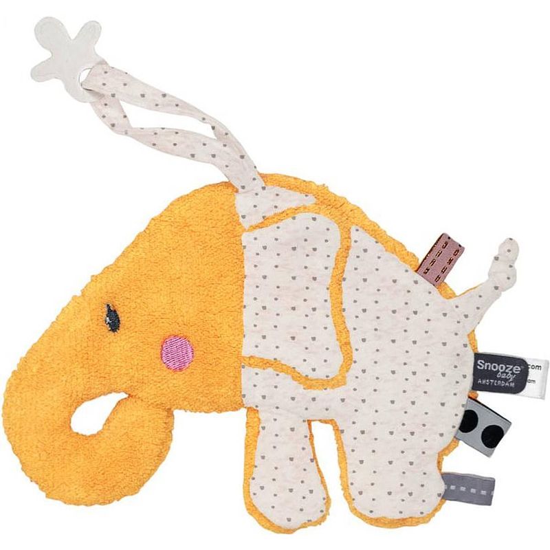 Foto van Snoozebaby knuffel- en fopspeendoekje elly elephant - bumblebee