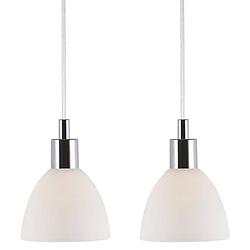 Foto van Nordlux - ray 2-kit hanglamp glas, metaal chroom, opaal wit