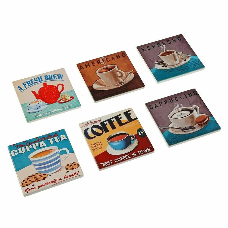 Foto van Onderzetters versa cofee (10 x 10 cm) (6 onderdelen)