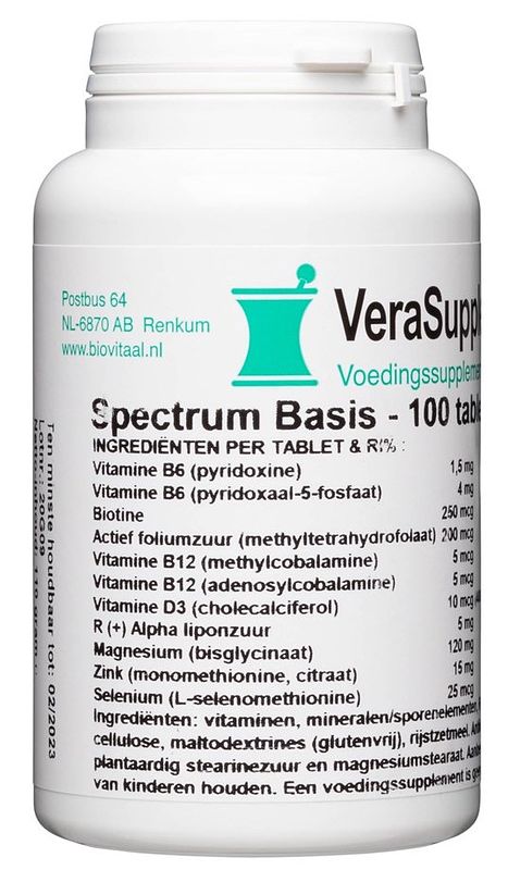Foto van Verasupplements spectrum basis tabletten