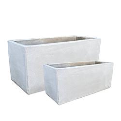 Foto van Ptmd evona white big glazed ceramic pot rectangle sv2