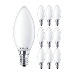 Foto van Philips softone spaarlamp kaarslamp e14 - 8w vervangt 35w - kaars b35 - 6 spaarlampen