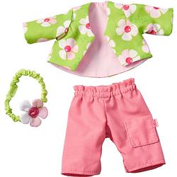 Foto van Haba poppenkleding bloemenmagie junior 30 cm roze/groen