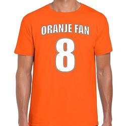 Foto van Oranje fan shirt / kleding oranje fan nummer 8 voor ek/ wk voor heren xl - feestshirts