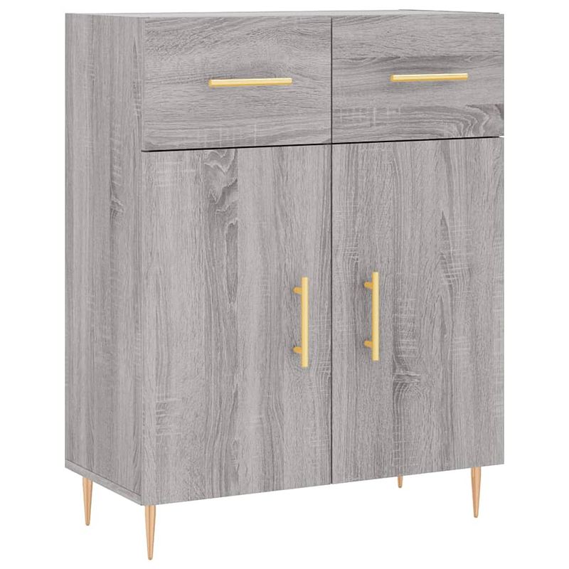 Foto van Infiori dressoir 69,5x34x90 cm bewerkt hout grijs sonoma eikenkleurig