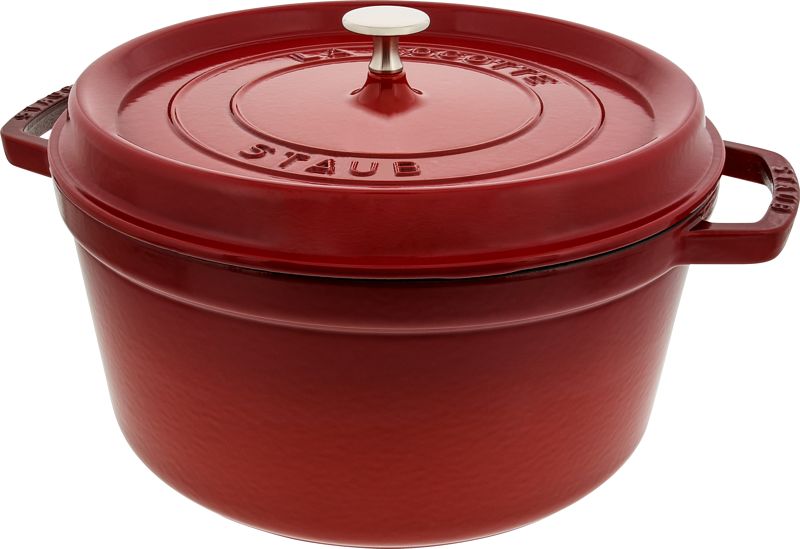 Foto van Staub ronde stoof-/braadpan 28 cm kersenrood