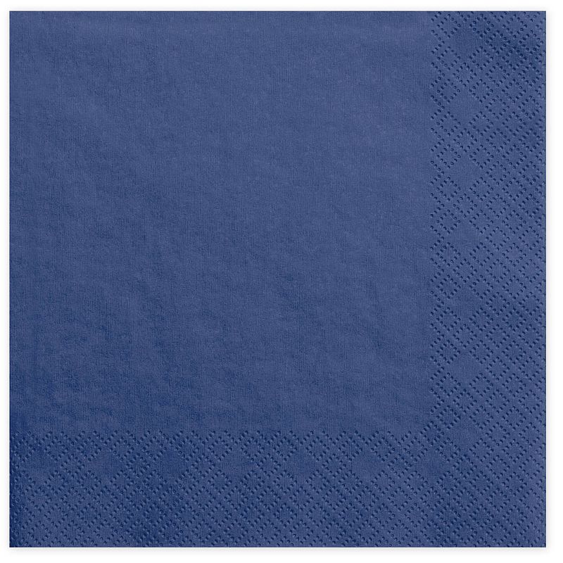 Foto van 20x papieren tafel servetten navy blauw 33 x 33 cm - feestservetten