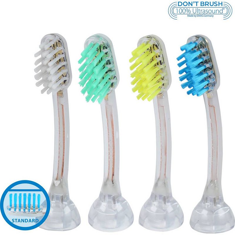 Foto van Emmident e4 opzetborstel voor elektrische tandenborstel 4 stuk(s) transparant
