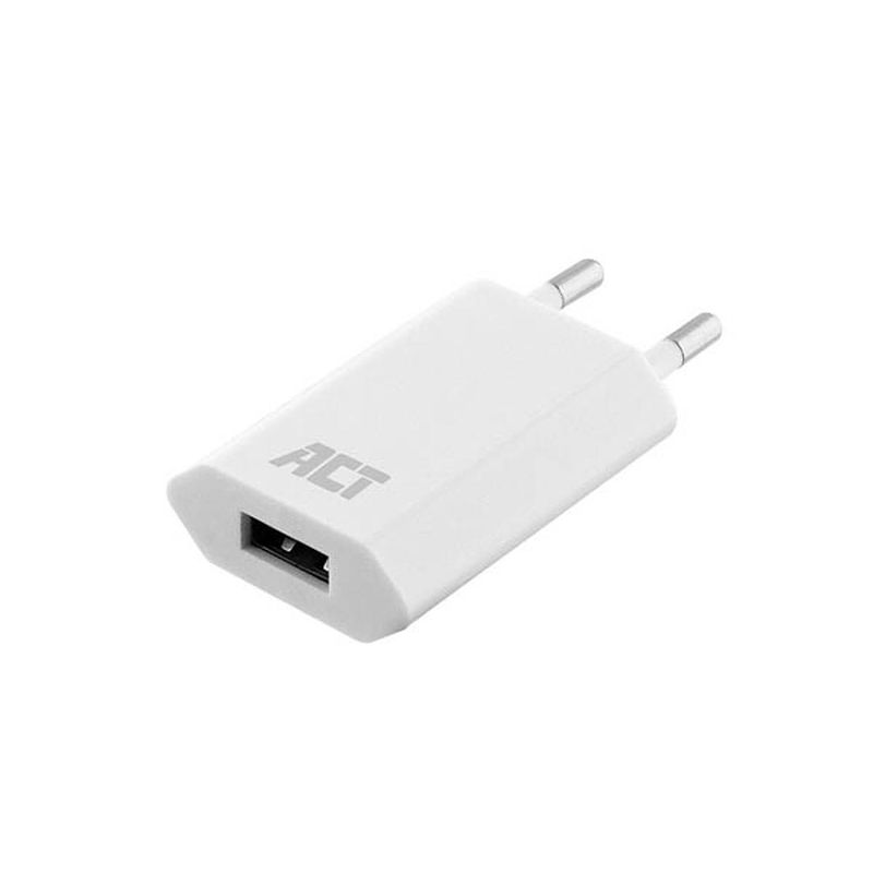 Foto van Usb lader 110-240v voor smartphone 1a - wit