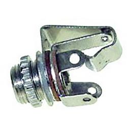 Foto van Tru components 1559776 jackplug 6.35 mm bus, inbouw aantal polen: 3 stereo zilver 1 stuk(s)