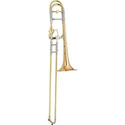 Foto van Xo 1236-rlt (gelakt goudmess., open, thayer) bb/f trombone met koffer