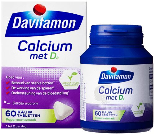 Foto van Davitamon calcium met vitamine d kauwtabletten