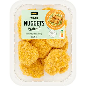 Foto van 1+1 gratis | jumbo lekker veggie nuggets krokant vegan 200g aanbieding bij jumbo