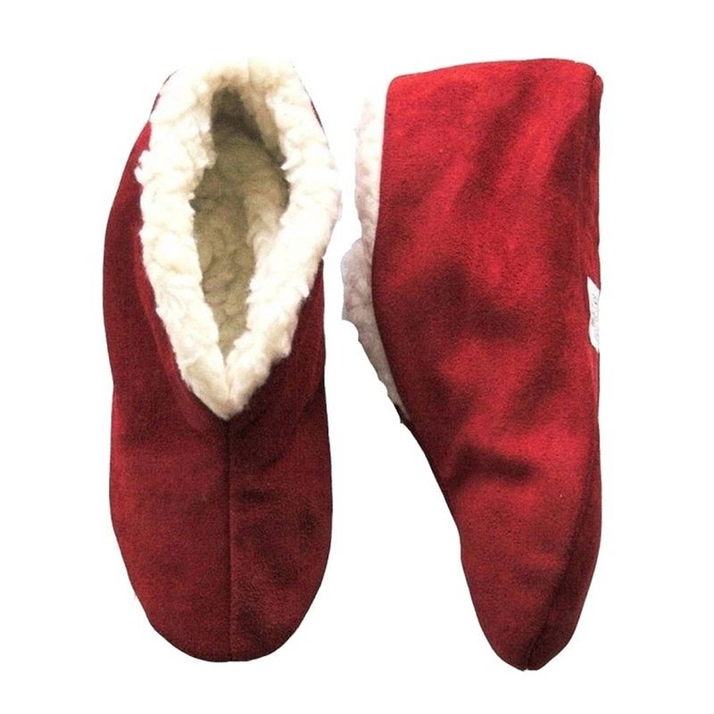 Foto van Spaanse suede slofjes/pantoffeltjes rood voor volwassenen 36 - pantoffels