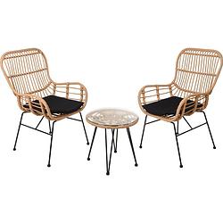 Foto van Relaxwonen - tuinset rotan - 2 stoelen & tafel - kwaliteit - trend 2022