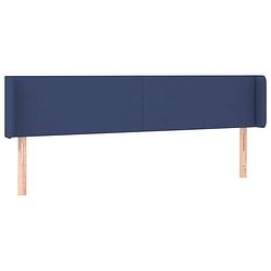 Foto van Vidaxl hoofdbord met randen 203x16x78/88 cm stof blauw