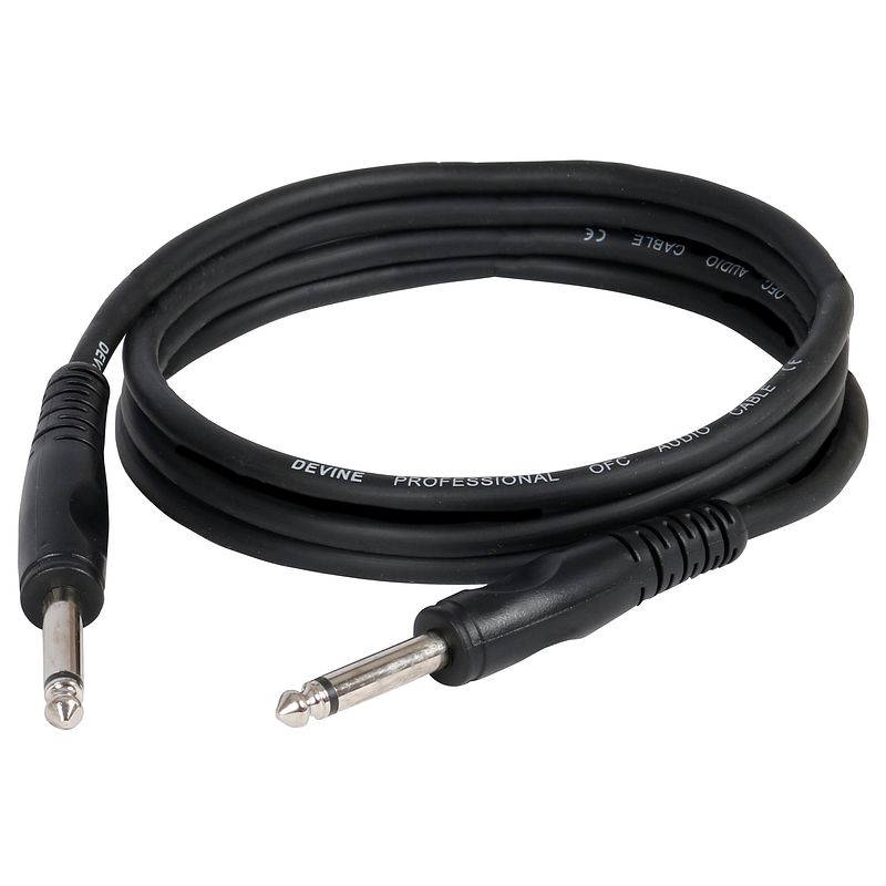 Foto van Devine jacm/5 signaal-kabel 6.3 mm ts mono jack-jack kabel 5 meter