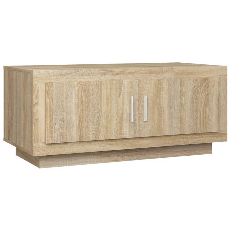 Foto van Vidaxl salontafel 102x50x45 cm bewerkt hout sonoma eikenkleurig