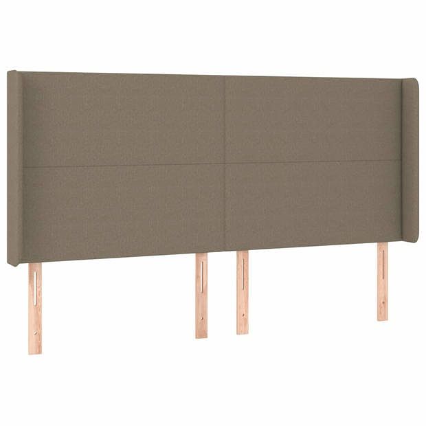 Foto van Vidaxl hoofdbord met randen 163x16x118/128 cm stof taupe