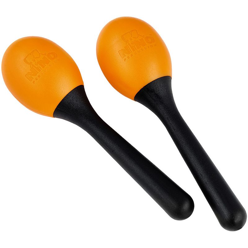 Foto van Nino percussion nino569or kunststof maracas oranje