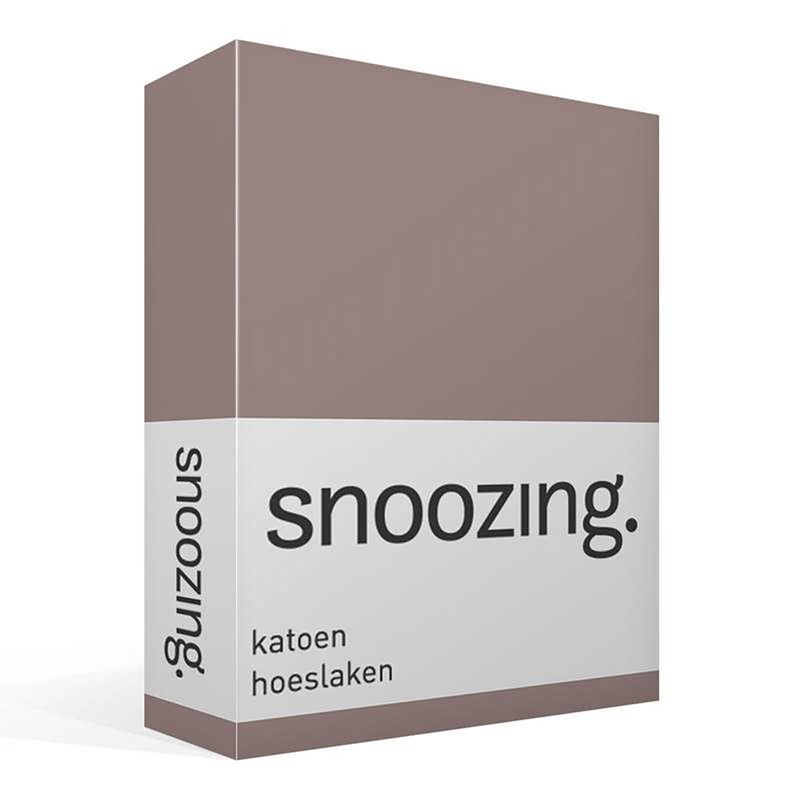 Foto van Snoozing - katoen - hoeslaken - 80x220 - taupe