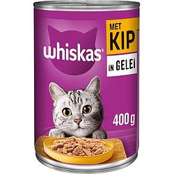 Foto van Whiskas in gelei kattennatvoer kip blik 400g bij jumbo