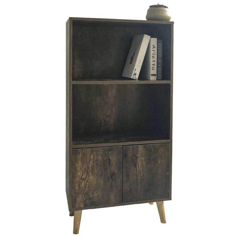 Foto van Boekenkast wandkast stoer industrieel vintage design 120 cm hoog