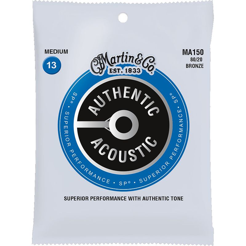 Foto van Martin strings ma150 authentic acoustic sp 80/20 bronze