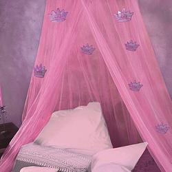 Foto van Klamboe princess roze met kroontjes