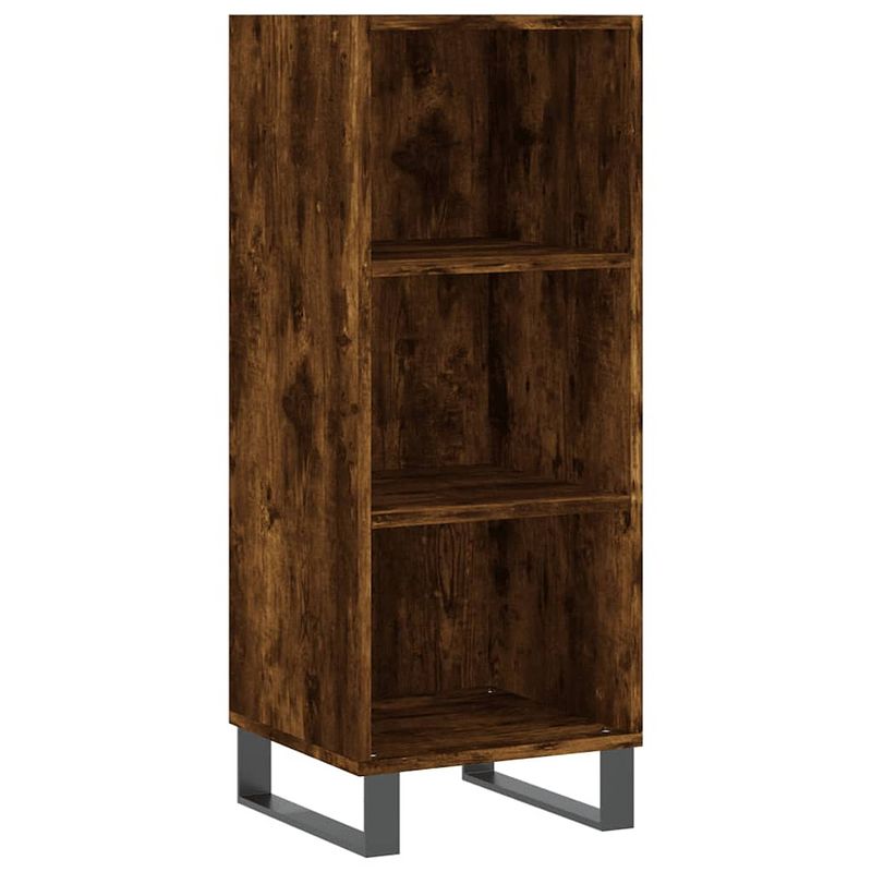 Foto van Vidaxl dressoir 34,5x32,5x90 cm bewerkt hout gerookt eikenkleurig