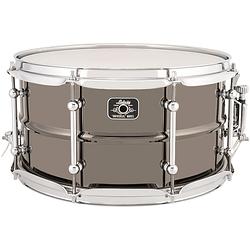 Foto van Ludwig lu0713c chrome-plated brass 13x7 inch universal metal snaredrum