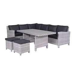 Foto van Garden impressions norma lounge dining set licht grijs links