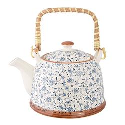 Foto van Clayre & eef blauwe theepot 18*14*12 cm / 700 ml 6cete0012