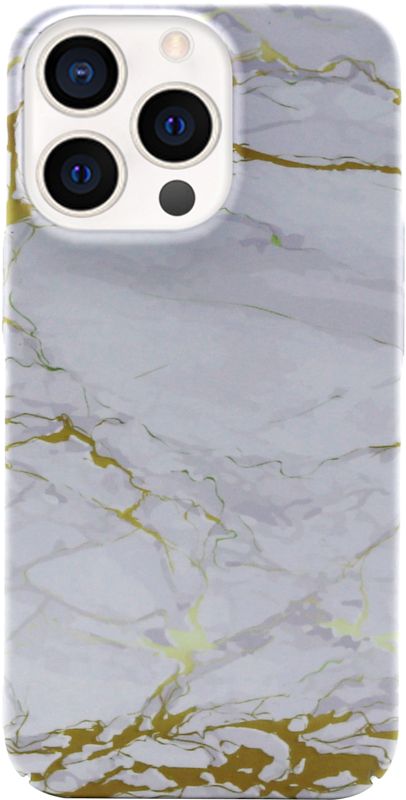 Foto van Bluebuilt grey marble hard case apple iphone 13 pro max back cover