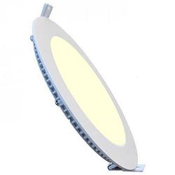 Foto van Led downlight slim - inbouw rond 3w - dimbaar - warm wit 2700k - mat wit aluminium - ø83mm