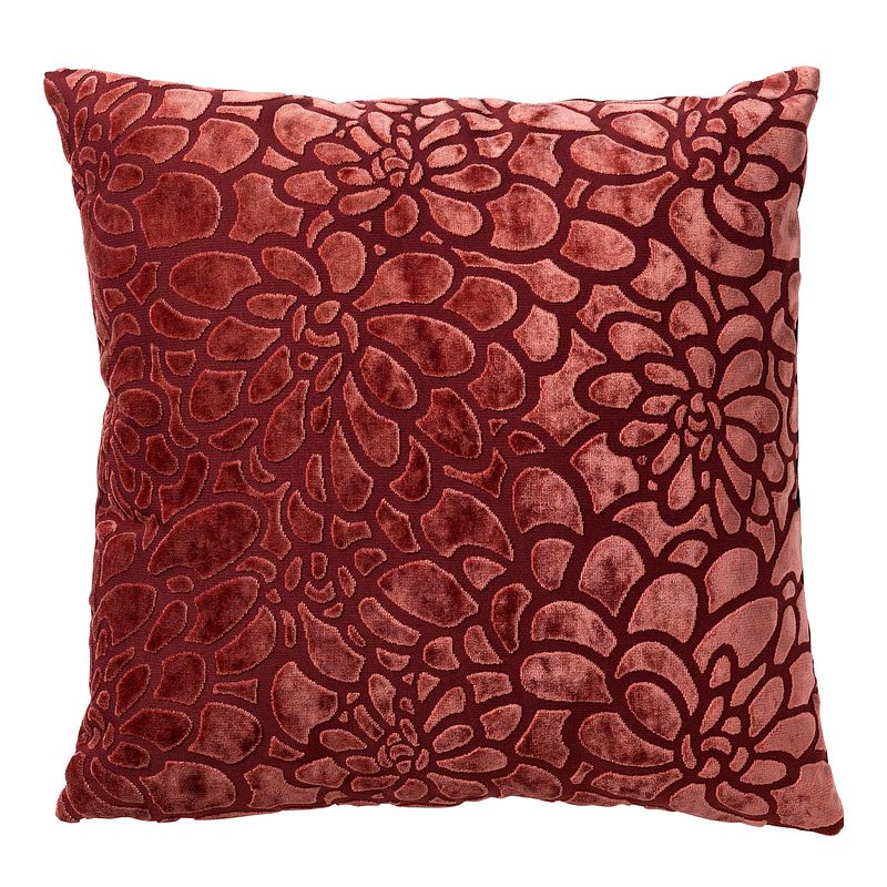 Foto van Dutch decor tyla - kussenhoes velvet 45x45 cm merlot - rood - rood