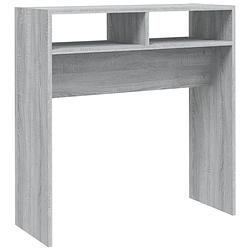 Foto van The living store consoletafel - praktisch bewerkt hout - 78 x 30 x 80 cm - grijs sonoma eiken