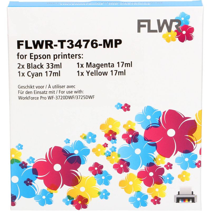 Foto van Flwr epson 34xl multipack zwart en kleur cartridge