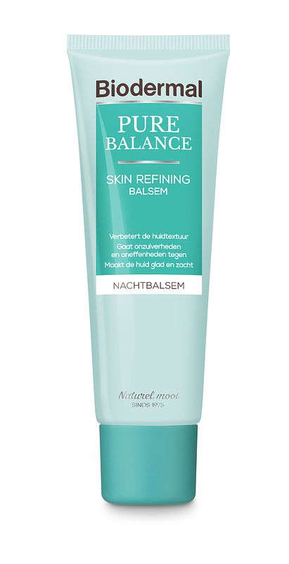 Foto van Biodermal pure balance huidverfijnende nacht balsem - skin refining nachtbalsem met hyaluronzuur