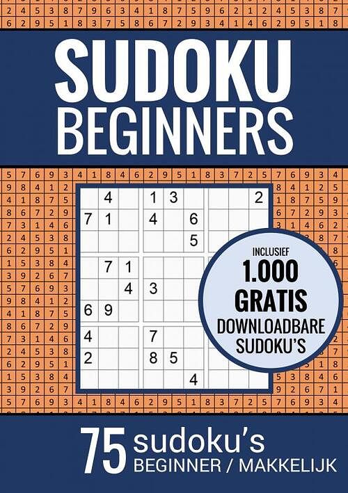 Foto van Sudoku makkelijk - puzzelboek voor beginners: 75 makkelijke sudoku puzzels voor volwassenen en ouderen - sudoku puzzelboeken - paperback