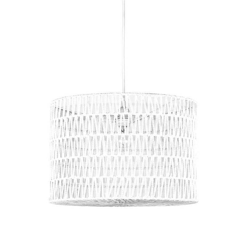 Foto van Label51 hanglamp stripe - wit - katoen