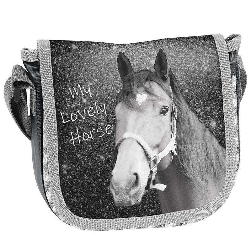 Foto van Animal pictures lovely horse - schoudertasje - 17 x 15 x 4 cm - multi