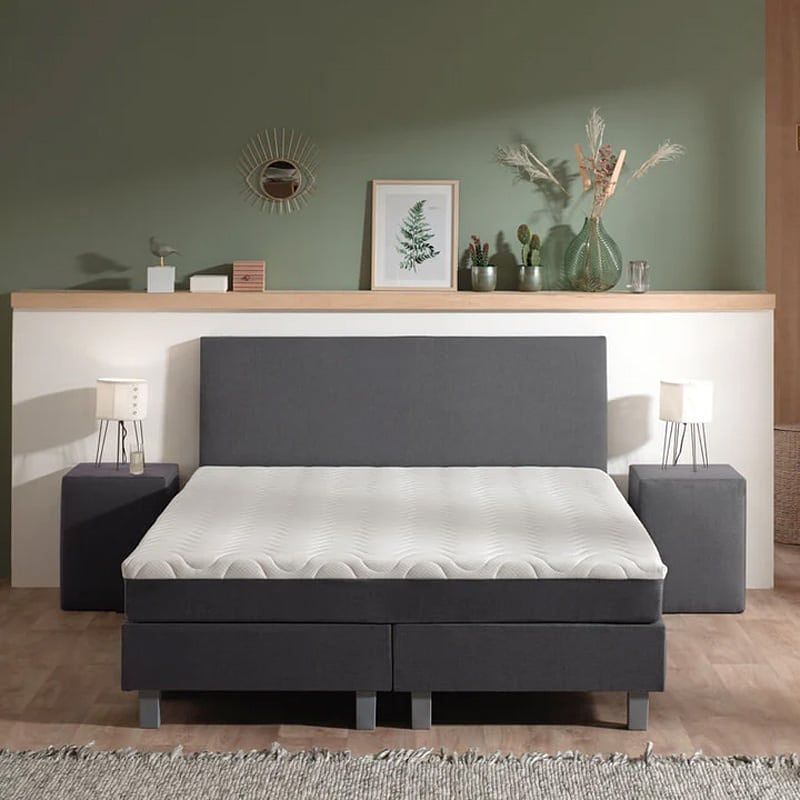 Foto van 2-persoons boxspring julia relax - antraciet 140x200 cm - pocketvering - inclusief topper - dekbed-discounter.nl