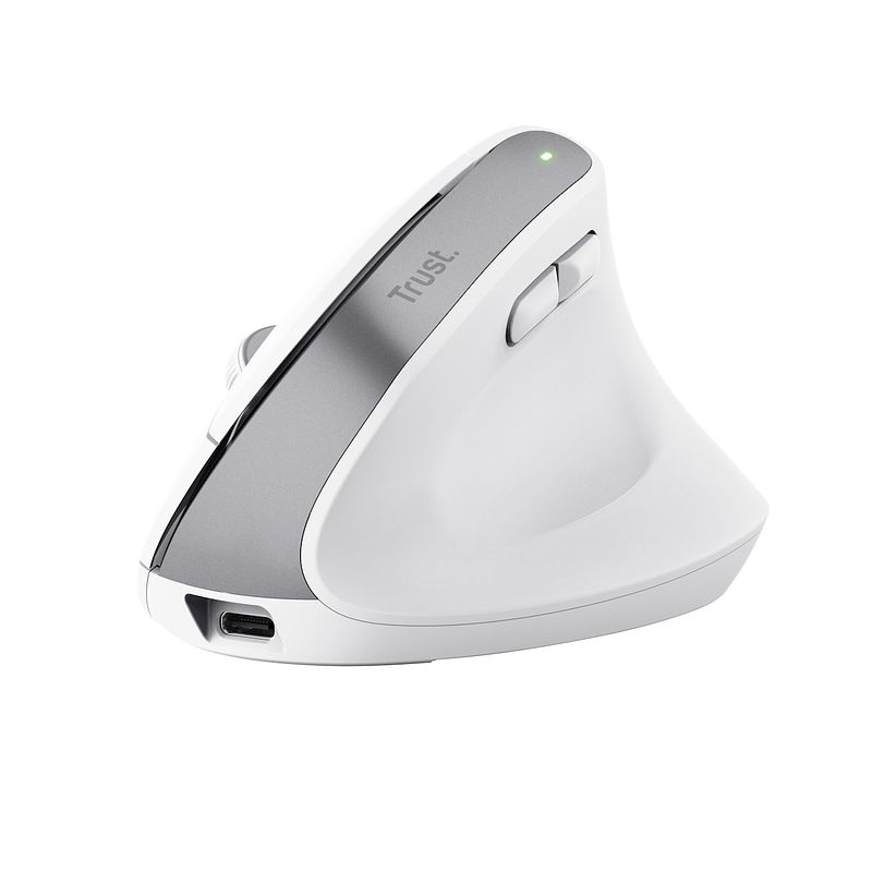 Foto van Trust bayo+ ergonomic wirleess mouse muis wit