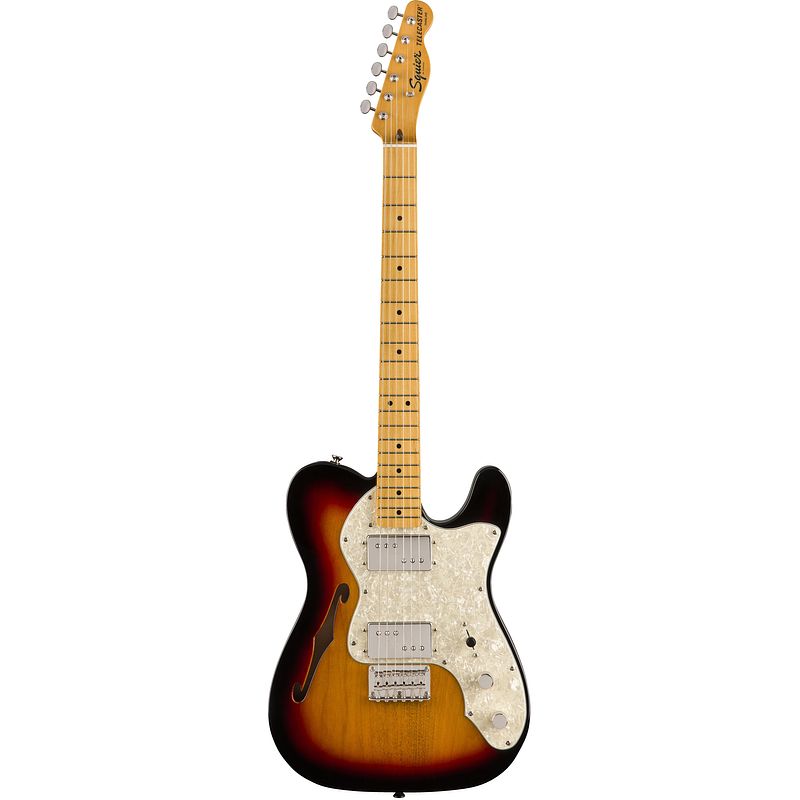 Foto van Squier classic vibe 70s telecaster thinline 3-tone sunburst mn