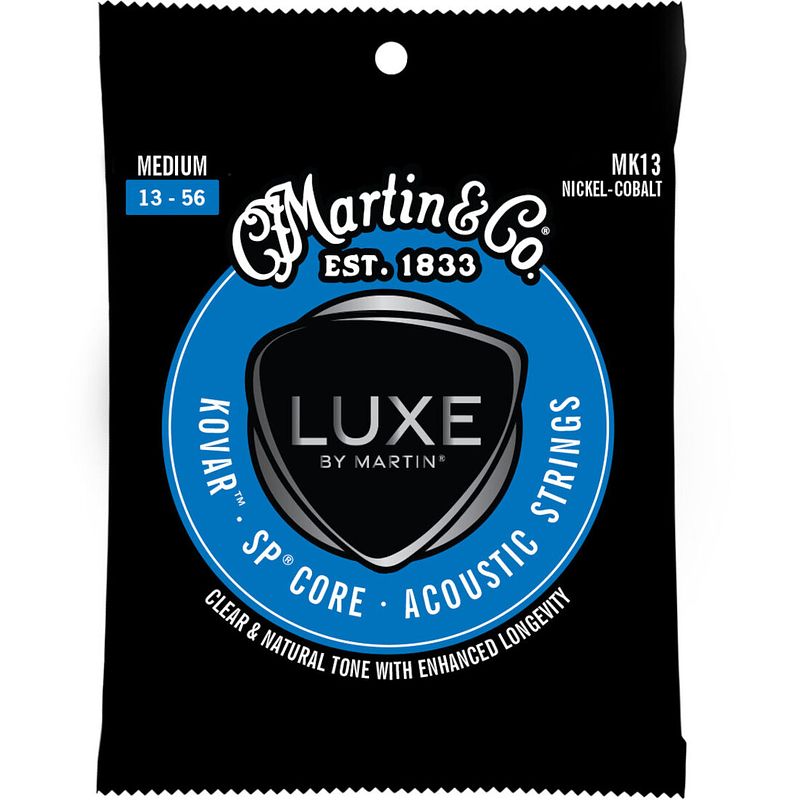 Foto van Martin strings luxe mk13 kovar sp core nickel cobalt medium 13-56 snarenset voor westerngitaar