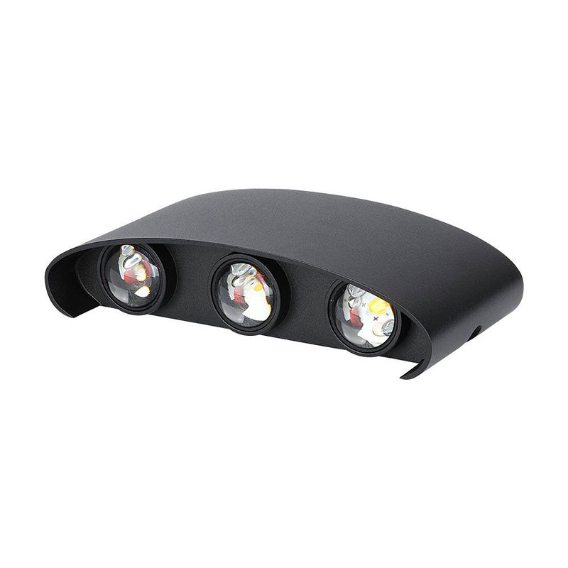 Foto van V-tac vt-846 led wandlamp up / down - 5w - 630 lm - 3000k - zwart