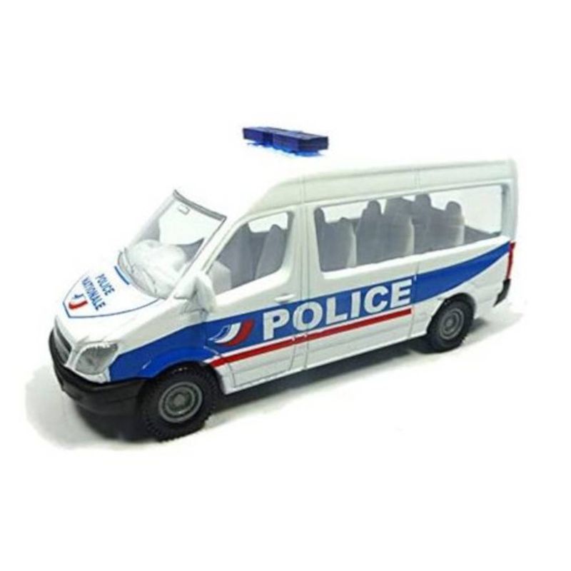 Foto van Siku mercedes benz sprinter police 8,2 cm staal wit (0806001)