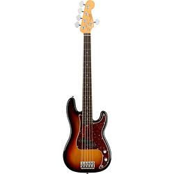 Foto van Fender american professional ii precision bass v rw 3-color sunburst 5-snarige elektrische basgitaar met koffer